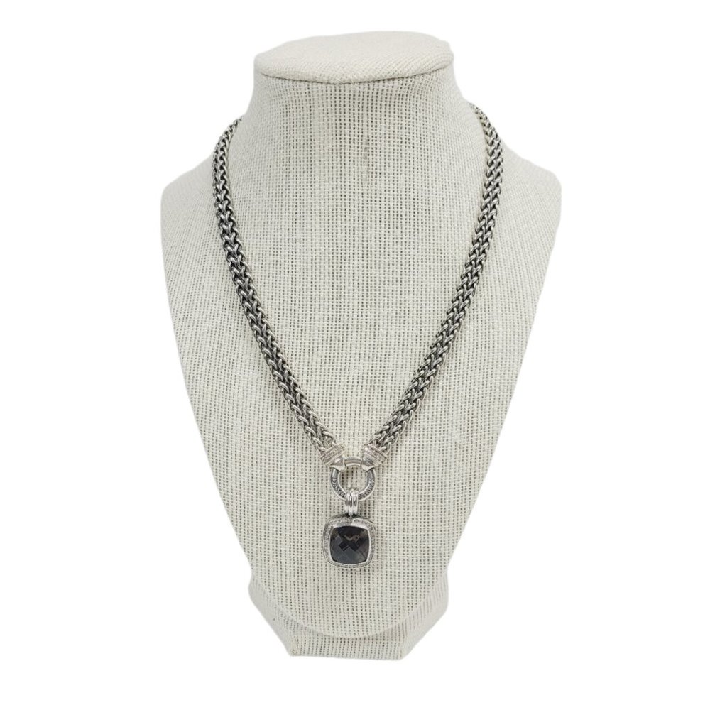 David Yurman Double Wheat Necklace with Pave Diamonds